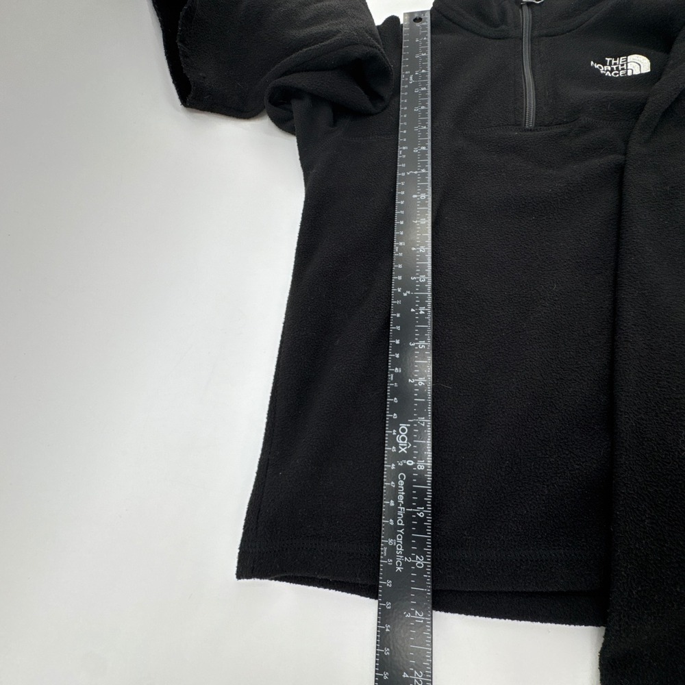 The North Face Glacier Fleece Sweater Boys Medium 10/12 Black Mock Neck 1/4 Zip - Picture 7 of 15